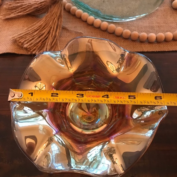 Vintage Imperial Glass Marigold Carnival Glass Compote Bowl - Picture 8 of 10